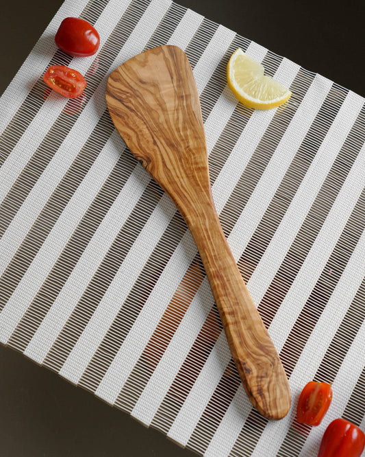 Handcrafted Olive Wood Slanted Spatula - Tunsouk | Premium Olive Oil 🫒 & Olivewood