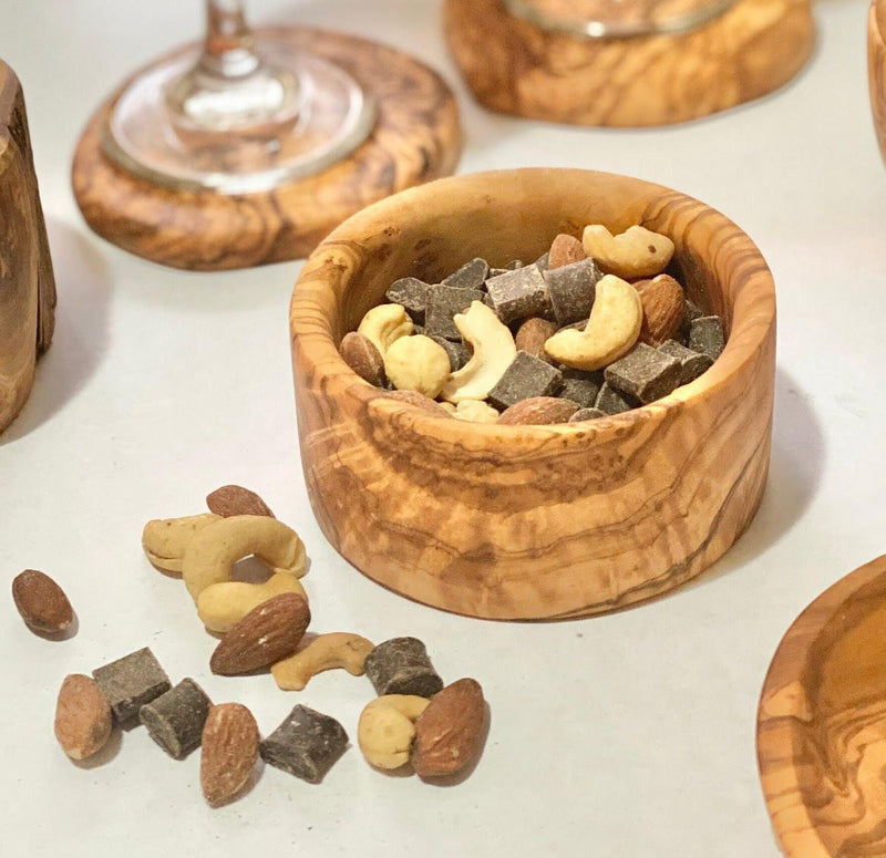 Olive Wood Snack Bowl | Nut Bowl - Tunsouk | Premium Olive Oil 🫒 & Olivewood