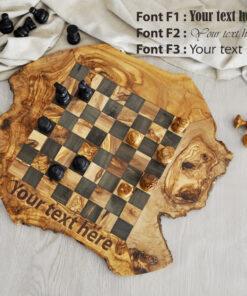 Chessboard made from superior quality olive wood