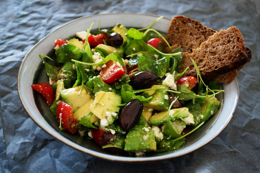 Mediterranean Avocado & Feta Salad with Tunsouk Olive Oil - Tunsouk | Premium Olive Oil 🫒 & Olivewood