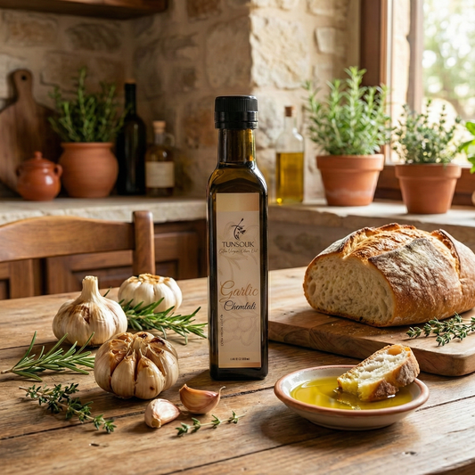 Roasted Garlic Infused Chemlali Olive Oil (250ml)