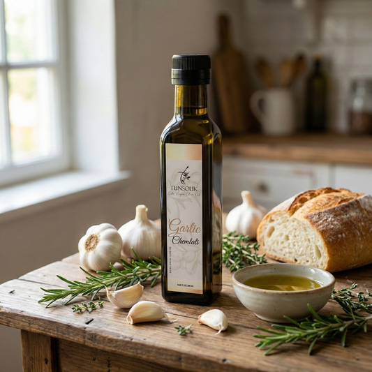 Roasted Garlic Infused Chemlali Olive Oil (250ml)