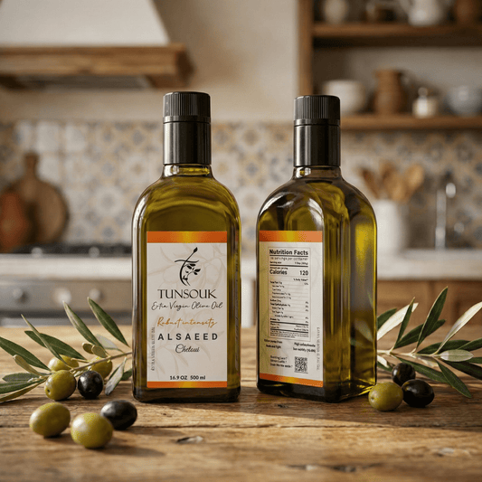 ALSAEED Chetoui Extra Virgin Olive Oil (500ml) - Tunsouk | Premium Olive Oil 🫒 & Olivewood
