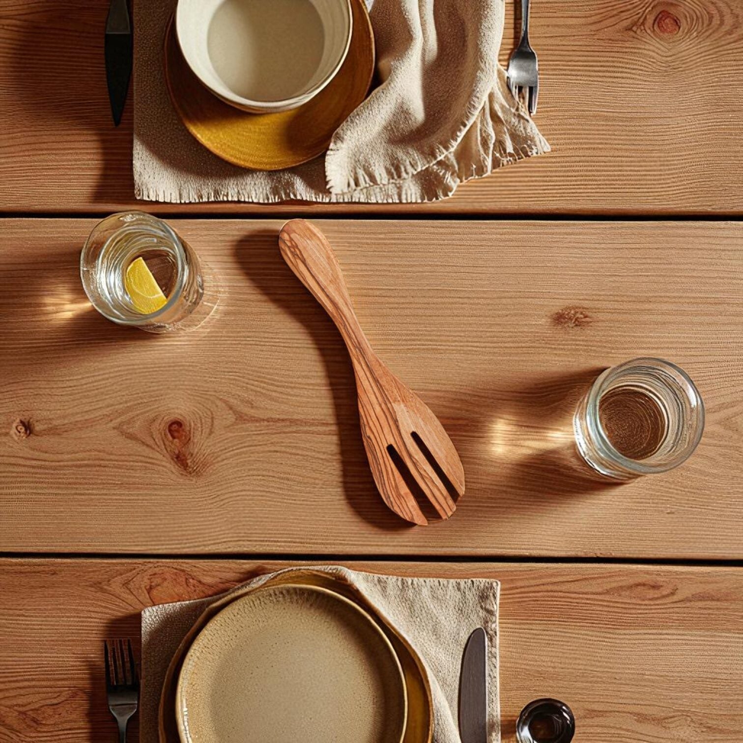 Cooking Fork Handmade from Olive Wood - Tunsouk | Premium Olive Oil 🫒 & Olivewood