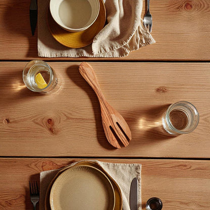 Cooking Fork Handmade from Olive Wood - Tunsouk | Premium Olive Oil 🫒 & Olivewood