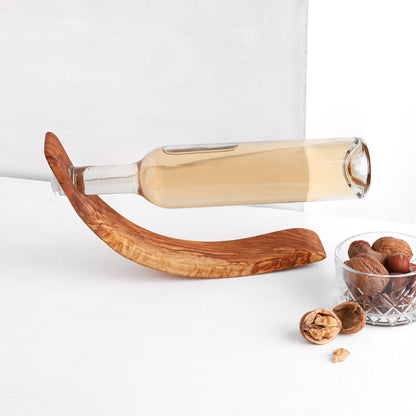 Crescent Bottle Holder - Tunsouk | Premium Olive Oil 🫒 & Olivewood
