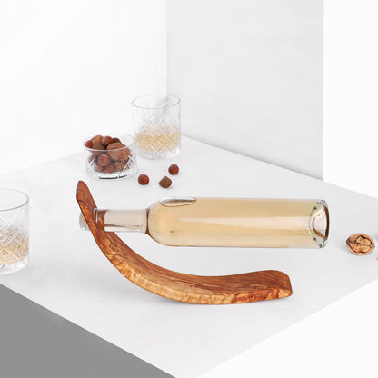 Crescent Bottle Holder - Tunsouk | Premium Olive Oil 🫒 & Olivewood
