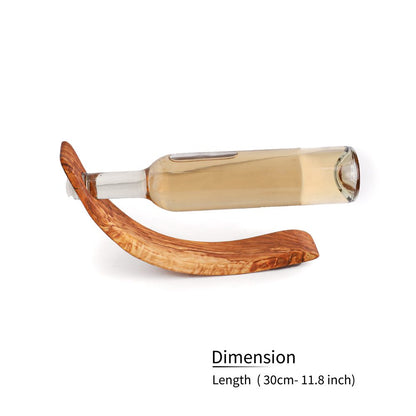 Crescent Bottle Holder - Tunsouk | Premium Olive Oil 🫒 & Olivewood