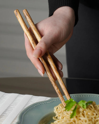 Handcrafted Olive Wood Chopsticks Set - Tunsouk | Premium Olive Oil 🫒 & Olivewood