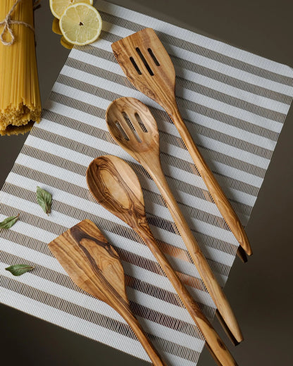 Handcrafted Olive Wood Kitchen Utensil Set - Tunsouk | Premium Olive Oil 🫒 & Olivewood