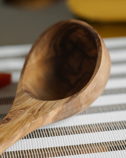Handcrafted Olive Wood Ladle - Tunsouk | Premium Olive Oil 🫒 & Olivewood