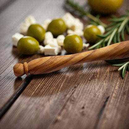 Handcrafted Olive Wood Olive Fork | Rustic Appetizer & Olive Picker | Mediterranean Charcuterie Utensil | Unique Foodie Gift - Tunsouk | Premium Olive Oil 🫒 & Olivewood