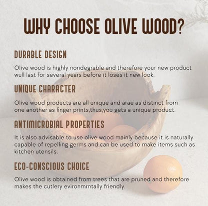 Handcrafted Olive Wood Serving Utensils: Rustic Spoon & Pasta Fork Set - Tunsouk | Premium Olive Oil 🫒 & Olivewood