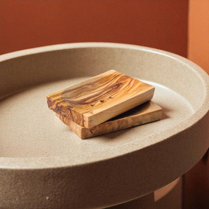 Handcrafted Olive Wood Soap Dish - Tunsouk | Premium Olive Oil 🫒 & Olivewood