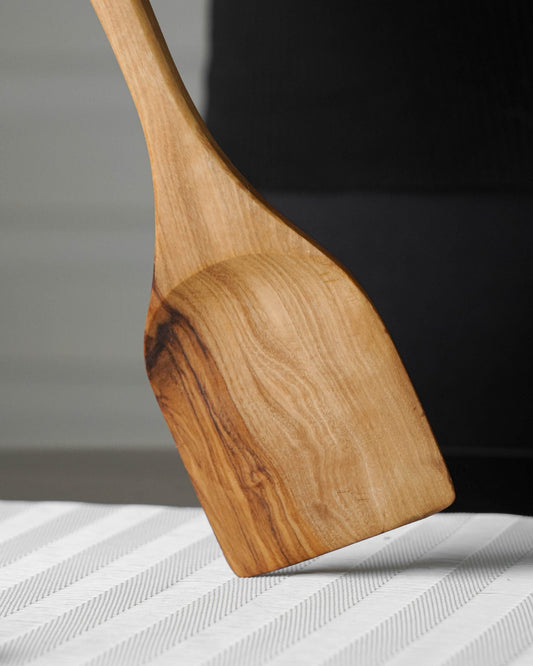 Handcrafted Olive Wood Spatula - Tunsouk | Premium Olive Oil 🫒 & Olivewood