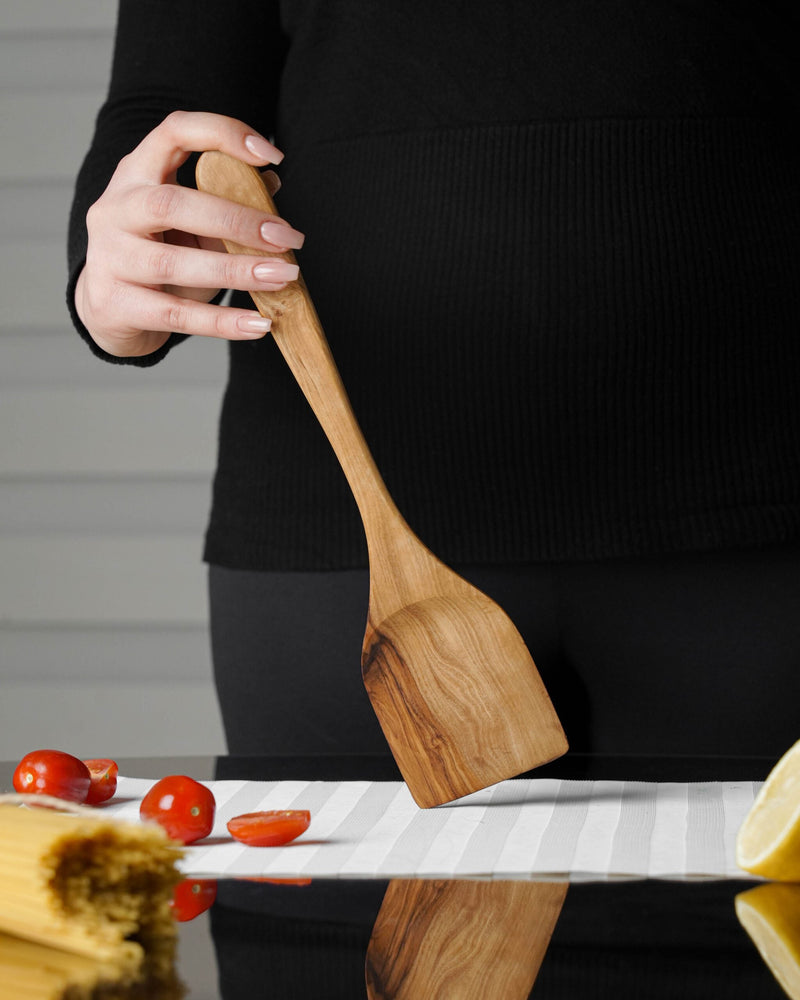 Handcrafted Olive Wood Spatula - Tunsouk | Premium Olive Oil 🫒 & Olivewood