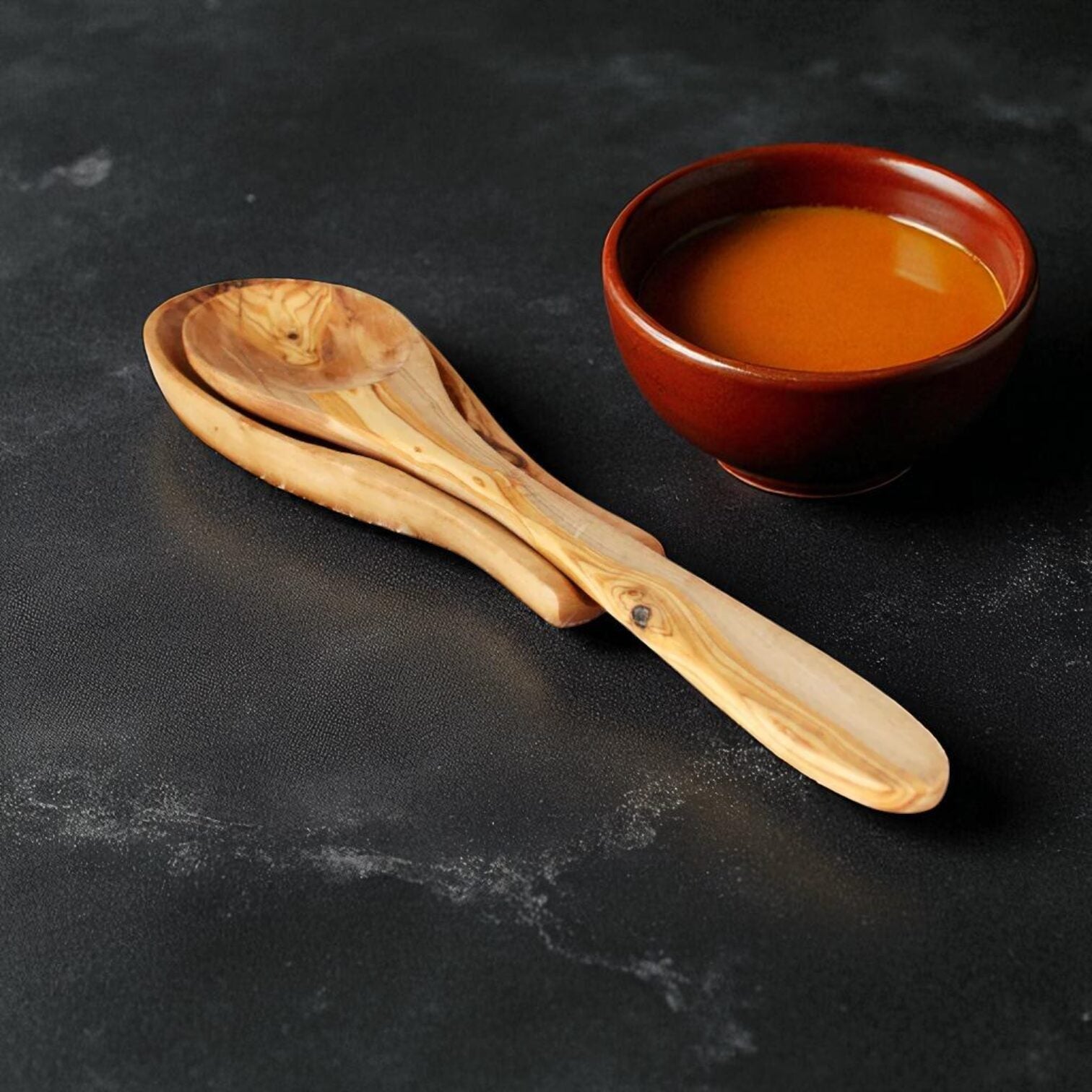 Handcrafted Olive Wood Spoon Rest - Tunsouk | Premium Olive Oil 🫒 & Olivewood