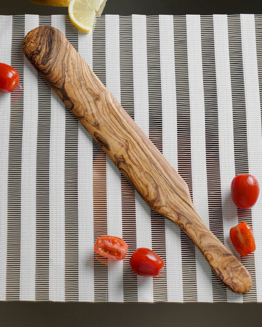 Handcrafted Olive Wood Spurtle - Tunsouk | Premium Olive Oil 🫒 & Olivewood