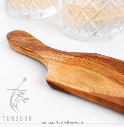 Handcrafted Snack Tray | Charcuterie Tray| Personalized Cheese Board | Rectangular Wooden Platter for Entertaining and Gifting + Beeswax - Tunsouk | Premium Olive Oil 🫒 & Olivewood