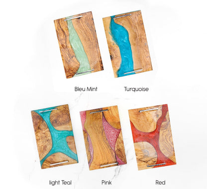 Handmade Olive Wood and Resin Tray - Tunsouk | Premium Olive Oil 🫒 & Olivewood