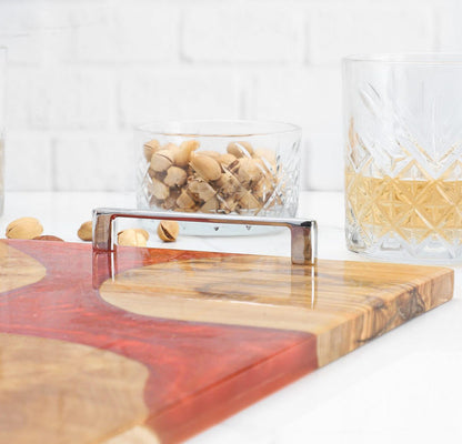 Handmade Olive Wood and Resin Tray - Tunsouk | Premium Olive Oil 🫒 & Olivewood