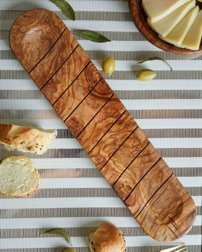 Handmade Olive Wood Bread Slicing Board - Tunsouk | Premium Olive Oil 🫒 & Olivewood