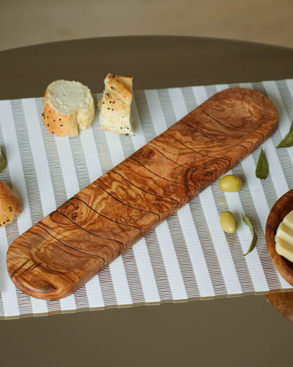 Handmade Olive Wood Bread Slicing Board - Tunsouk | Premium Olive Oil 🫒 & Olivewood