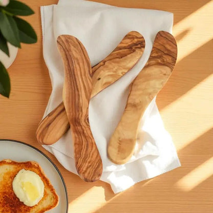 Handmade Olive Wood Butter Spreader - Tunsouk | Premium Olive Oil 🫒 & Olivewood