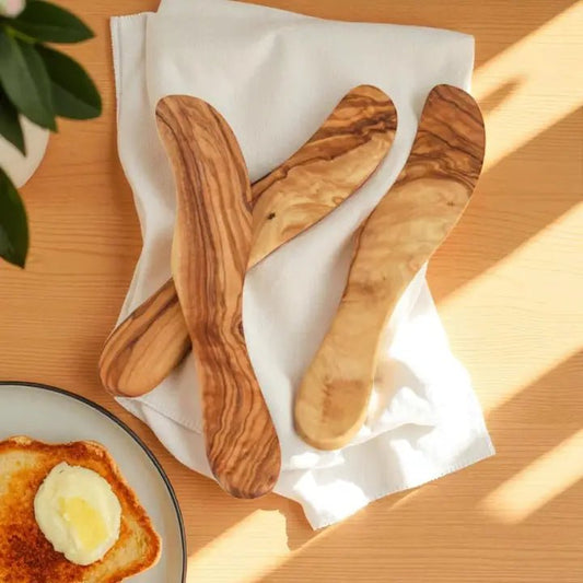 Handmade Olive Wood Butter Spreader - Tunsouk | Premium Olive Oil 🫒 & Olivewood