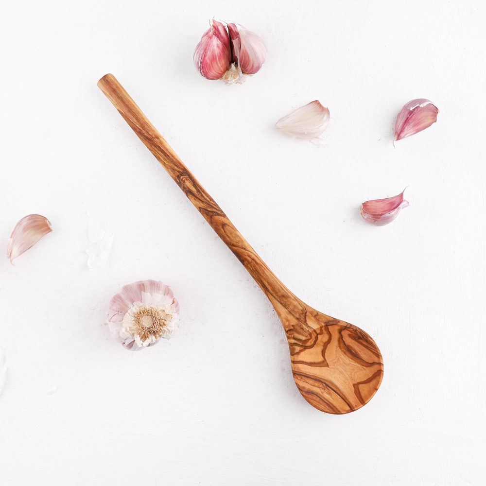 Handmade Olive Wood Cooking Spoon - Tunsouk | Premium Olive Oil 🫒 & Olivewood