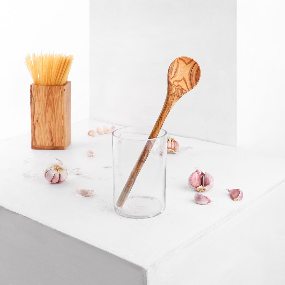 Handmade Olive Wood Cooking Spoon - Tunsouk | Premium Olive Oil 🫒 & Olivewood