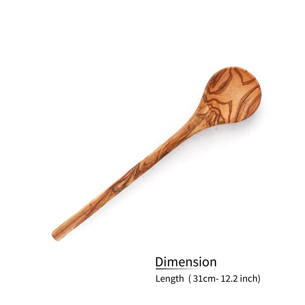 Handmade Olive Wood Cooking Spoon - Tunsouk | Premium Olive Oil 🫒 & Olivewood