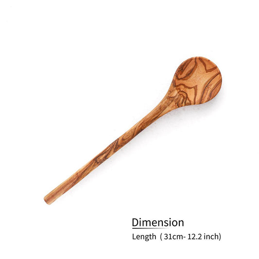 Handmade Olive Wood Cooking Spoon - Tunsouk | Premium Olive Oil 🫒 & Olivewood