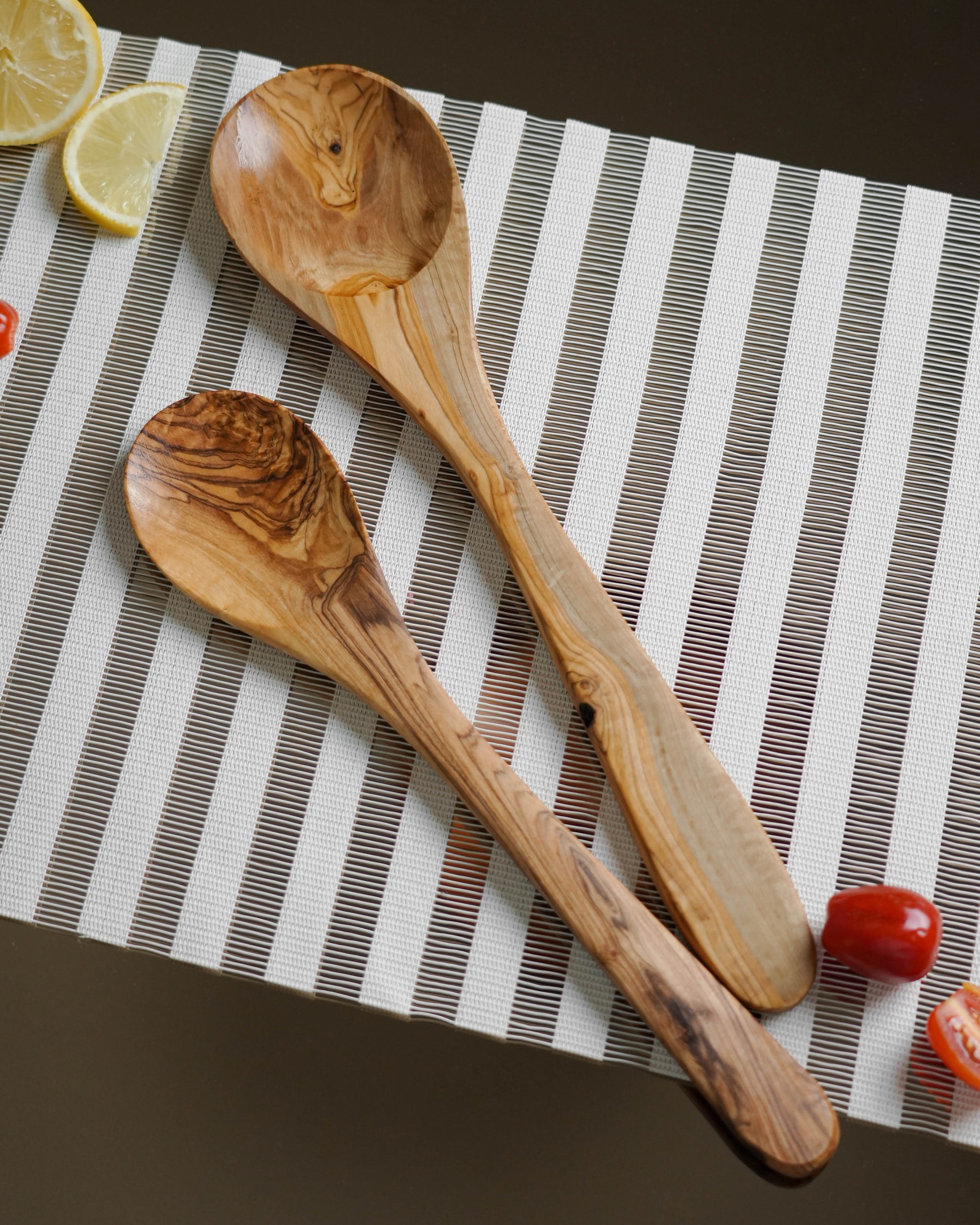 Handmade Olive Wood Food Spoon - Tunsouk | Premium Olive Oil 🫒 & Olivewood