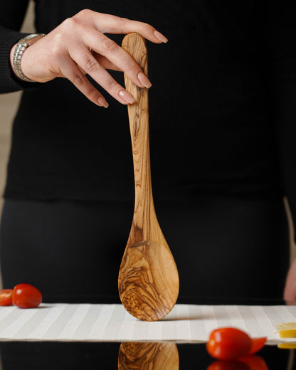 Handmade Olive Wood Food Spoon - Tunsouk | Premium Olive Oil 🫒 & Olivewood
