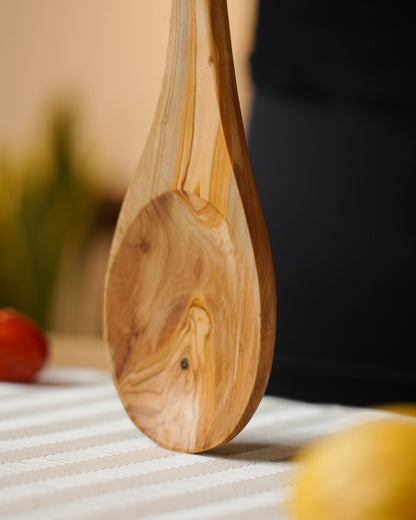 Handmade Olive Wood Food Spoon - Tunsouk | Premium Olive Oil 🫒 & Olivewood
