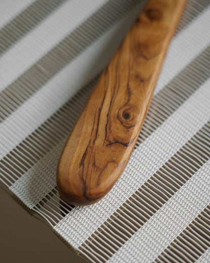 Handmade Olive Wood Slotted Spoon - Tunsouk | Premium Olive Oil 🫒 & Olivewood