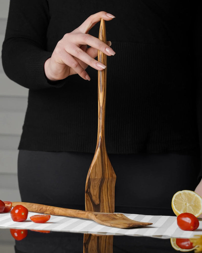 Handmade Olive Wood Spatula - Tunsouk | Premium Olive Oil 🫒 & Olivewood