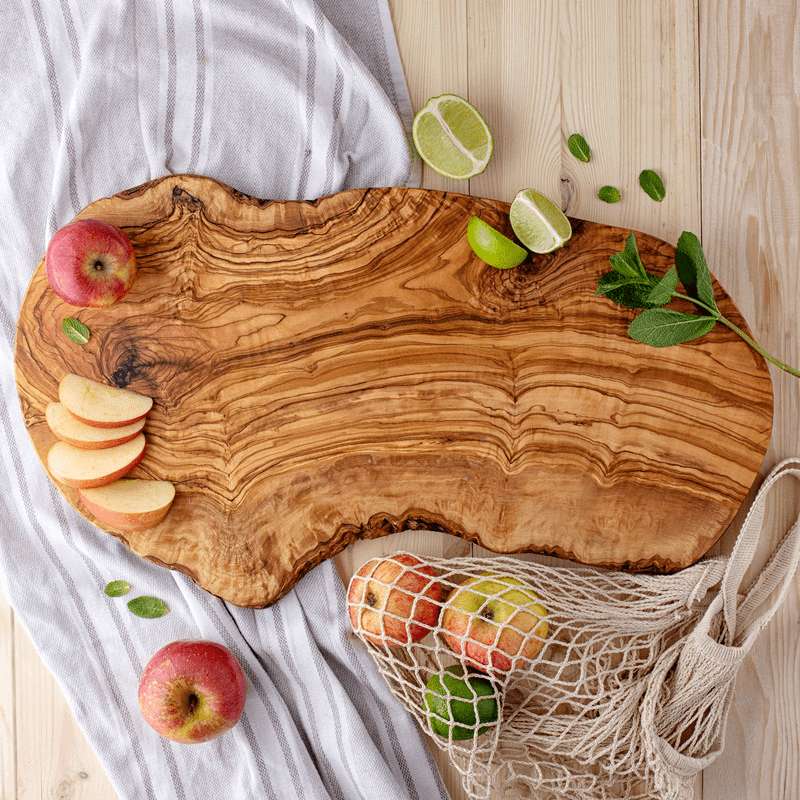 Handmade Rustic Olive Wood Coasters - Tunsouk | Premium Olive Oil 🫒 & Olivewood