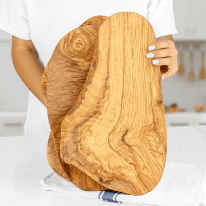 Handmade Rustic Olive Wood Coasters - Tunsouk | Premium Olive Oil 🫒 & Olivewood