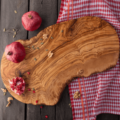 Handmade Rustic Olive Wood Coasters - Tunsouk | Premium Olive Oil 🫒 & Olivewood