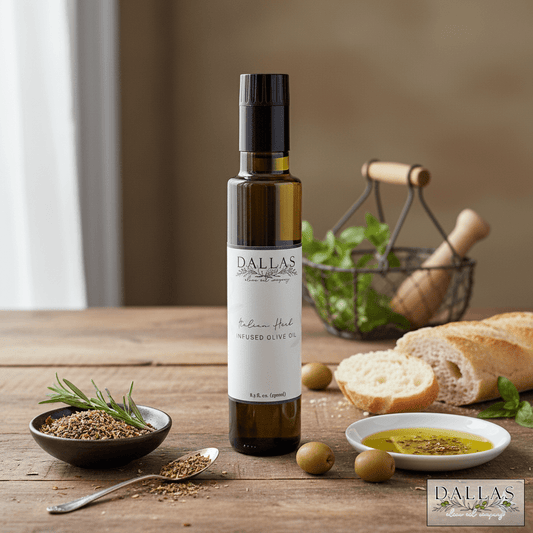 Italian Herb Infused Olive Oil - Tunsouk | Premium Olive Oil 🫒 & Olivewood