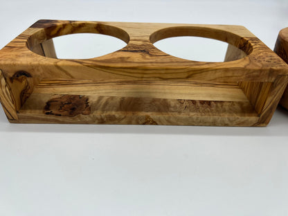 Mediterranean Olive Wood Salt an pepper jars Handmade - Tunsouk | Premium Olive Oil 🫒 & Olivewood