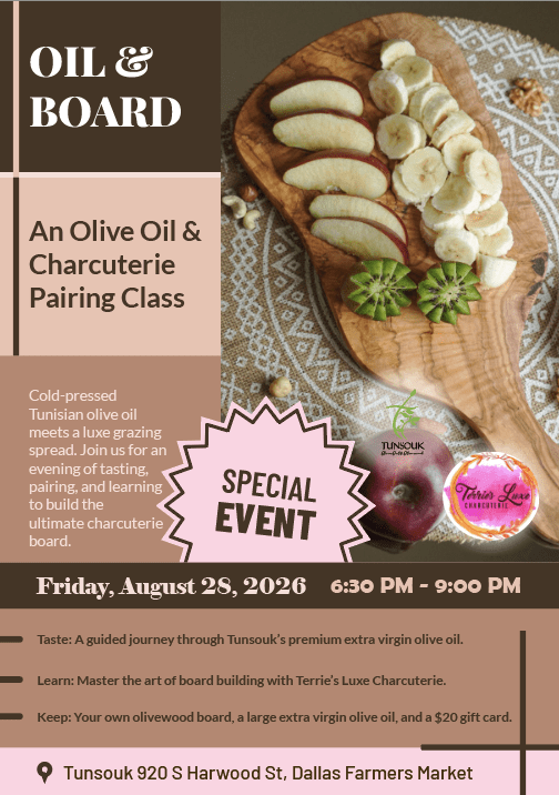 Oil & Board event - Tunsouk | Premium Olive Oil 🫒 & Olivewood