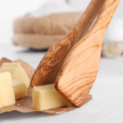 Olive Wood Cheese Tongs - Tunsouk | Premium Olive Oil 🫒 & Olivewood