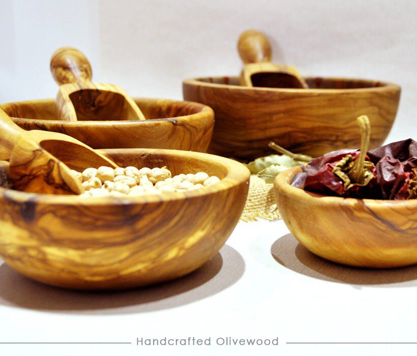 Olive Wood Nesting Bowls – Set of 4 | Limited Time Black Friday Discount - Tunsouk | Premium Olive Oil 🫒 & Olivewood