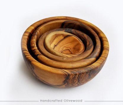 Olive Wood Nesting Bowls – Set of 4 | Limited Time Black Friday Discount - Tunsouk | Premium Olive Oil 🫒 & Olivewood