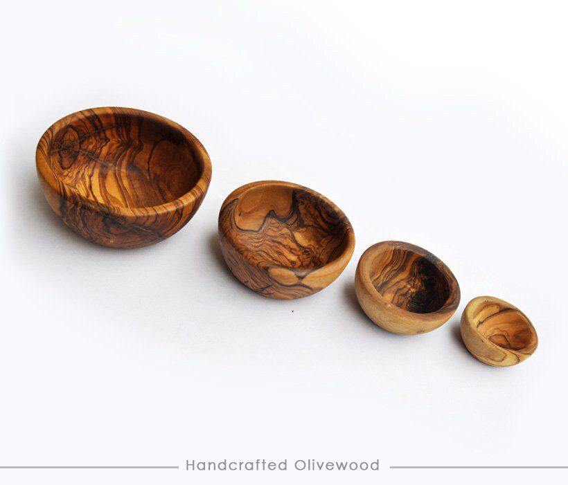 Olive Wood Nesting Bowls – Set of 4 | Limited Time Black Friday Discount - Tunsouk | Premium Olive Oil 🫒 & Olivewood