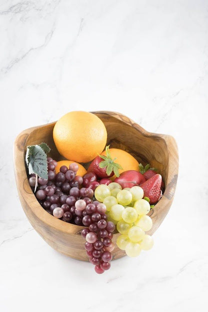 Olive Wood Rustic Salad Bowl Medium size - Tunsouk | Premium Olive Oil 🫒 & Olivewood