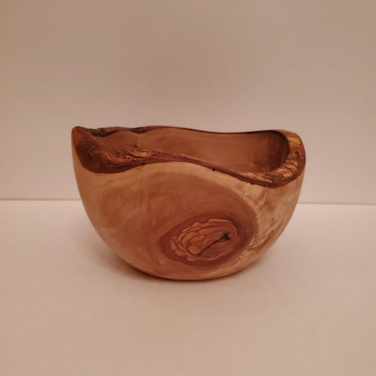 Olive Wood Rustic Salad Bowl Medium size - Tunsouk | Premium Olive Oil 🫒 & Olivewood